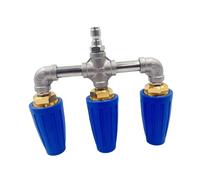 QIXCXAZ Poder de Limpieza inigualable Boquilla giratoria de 360° Reemplazo de hidrolavadora con Triple Boquilla Accesorio 3 en 1 Consejos para hidrolavadoras, Azul, 16 x 15 cm