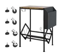 qixeuoa Almacenamiento de discos de vinilo, 2 niveles, estante para colección, soporte de almacenamiento, accesorio para el hogar, salón, estudio, dormitorio, esquina, apartamento, lugar de trabajo