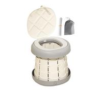 qixeuoa Báter De Viaje Infantil, Asiento de WC Plegable, Retrete de Aprendizaje Antideslizante con Bolsas de Basura para Viajes Camping Parque Hotel Exterior