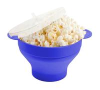 qixeuoa Cubo de Palomitas | Recipientes De Silicona Con Asas Y Tapa,Bol Para Palomitas Para Microondas | Para Fiesta Amantes Del Cine Niños Adultos Familia Noche De Películas