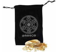 qixeuoa de Almacenamiento de Tarot - de Almacenamiento de Cartas de Tarot de Magia Negra misteriosa,de de Dados de Cartas de Tarot, de Tarot con cordón, portatarjetas de , de