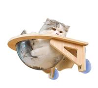qixeuoa Estanterías para Gatos Montadas en la Pared - Balcón Ventana con De Transparente | Cama para Gatos en la Ventana,para Hogar Interior Apartamento Esquina Oficina Cocina Sala De Estar