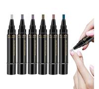 qixeuoa Lápices de uñas | 6 piezas de secado rápido de larga duración productos de belleza, lápices de uñas de secado rápido | para mujeres, adolescentes, madres, salones, hogar, fiestas, vacaciones