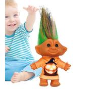 qixeuoa Muñeca troll | Lindas figuras navideñas, decoración coleccionable para días festivos, lindas figuras de estantería y decoración de escritorio vintage para habitación de los niños