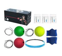 qixeuoa Pelota De Reflejos para Boxeo,Entrenador De Reacción Y Velocidad De Golpeo,Bola De Reacción con Diadema De Silicona | para Entusiastas del Deporte, Hombres, Mujeres, Principiantes,