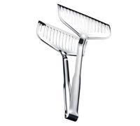 qixeuoa Pinzas de cocina para cocinar, pinzas de metal para alimentos, pinzas de acero inoxidable con mango antideslizante, como accesorio de barbacoa para pescado, carne y pan