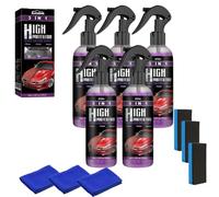 Qixfyze Limlex 3 en 1 - Espray cerámico de Alta protección for Coche, Limpiador y reparador de arañazos Finos, Cera y abrillantador de Alta protección Nano Coat (2025), restaura el Brillo.(5pcs)