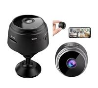 Qixfyze Mini Cámara WiFi VivoCam, Cámara de Seguridad Inalámbrica HD 720P con Detección de Movimiento y Visión Nocturna, para Interiores, Oficinas, Tiendas y Almacenes - Base Magnética(64G Card)