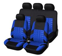 QiXia Coche Fundas Asientos para Fiat Scudo 2000-2023 2024 2025, Impermeables Transpirable Juegos de Cubreasientos Protectores Interior Accesorios,-Blue