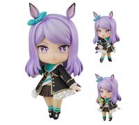 Qixiaan Estatua de anime Girl Gold Ship Figura movible e intercambiable con la cara Mejiro McQueen, figura de anime Manga Merch Gifts 10CM Q Cartoon Girl Statue Model
