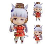 Qixiaan Estatua de anime Girl Gold Ship Figura movible e intercambiable con la cara Mejiro McQueen, figura de anime Manga Merch Gifts 10CM Q Cartoon Girl Statue Model