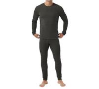 QIXING Long Johns - Conjunto de ropa interior térmica para hombre, forro polar, capa base térmica pesada para invierno, H04 Carbón, M