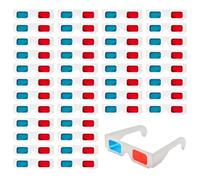 QiXinGYL 40 pares de gafas 3D, gafas 3D de papel, lentes rojas y azules, gafas estéreo, para viajes, películas 3D, decoración