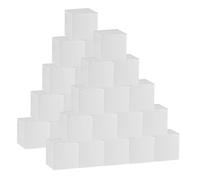 QiXinGYL Caja de regalo de 30 unidades, 5x5x5 cm, Cajas de regalo de cartón de papel blanco con tapas para regalos, bodas, cumpleaños, comunión, Halloween, Navidad