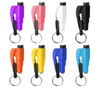 QiXinGYL Juego de 8 piezas de herramienta de rescate 2-en-1, martillo de emergencia para auto con cortador de cinturón, rompecristales para ventanas, rompedor de parabrisas, destructor de vidrio de