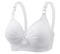 Qixiu Sujetador Talla Grande con Correa Hombro Ajustable y Copa Moldeadora botón Trasero Encaje Sexy para Mujer Sujetadores Correr