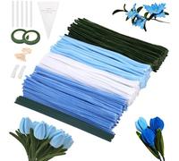 Qixora Limpiapipas de Chenilla, 400 PC Limpiadores de Pipas, Limpiapipas Manualidades avec 20 Morceaux de Fil de Bricolage, Alambre de Chenilla, Diseño de Limpiapipas para Manualidades y Decoración