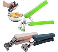 Qixuer 3 Piezas Clip Anticaliente,Clip de Acero Inoxidable Retriever Tongs Antideslizante Retriever Pinzas Clip Bowl Clip Plato Abrazadera para Mover Tazones Platos Bandejas