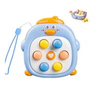 Qixuer Juego de Burbujas Rápido, Consola de Juego de Burbujas Portátil, Máquina de Juego de Puzzle, Montessori Toys para Aliviar el Estrés, Juguete Pop Fidget, Niños Regalo de Año (Azul)