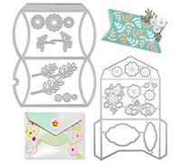 Qixuer Plantilla de Corte Cutting de Metal, 2pcs Troqueles Scrapbooking Cajas Regalo Dulce Troqueles Corte Metal Plantillas Troquelado Dies para Cajas Álbum Recorte Artesanía Papel DIY Manualidad