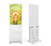 QIXZOCV MWE - Pantallas de señalización digital de 54 pulgadas, quiosco publicitario de pantalla LCD con servicio personalizado, tótem comercial de pie para interiores, sistema Android, póster