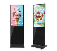 QIXZOCV MWE - Quiosco de señalización digital para interiores de 37 pulgadas, pantalla LCD de pie, póster comercial, tótem de publicidad multimedia con USB/HDMI/WiFi