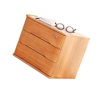QIYFOZ Archivador de Escritorio de Madera con Cerradura para Suministros de Oficina, tamaño A4/Recibos, archivador Plano para Datos, solución de Almacenamiento de 2 Niveles (un