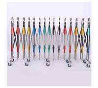 QIYFOZ Barrera de Seguridad Extensible de Acero Inoxidable - Barrera retráctil móvil para Control de multitudes - Valla de tráfico portátil - Multicolor 1,5 x 3 m - Protección p