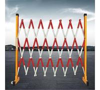 QIYFOZ Barrera retráctil móvil expandible, Cerca de Carretera Que Ahorra Espacio para centros comerciales, garajes, escuelas - Amarilla y roja (4 m) Barricada de Seguridad portá