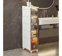 QIYFOZ Cajones de Almacenamiento apilables Gabinete de baño Delgado de Almacenamiento, Gabinete de Almacenamiento de Papel higiénico Delgado de Gran Capacidad con cajones de plá