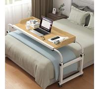 QIYFOZ Escritorio de Cama, Mesa Auxiliar Ajustable, Mesa de Cama de Hospital, mesas de Cama Dobles, mesas de Cama, Mesa de Cama para computadora portátil, Escritorio Ajustable c
