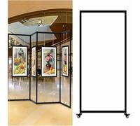 QIYFOZ Expositor de Pintura Plegable y Deslizante, Expositor Plegable Independiente para exposiciones de Pintura, Soporte publicitario con Separador Lateral de Aluminio (1 piez