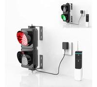 QIYFOZ Lámpara de semáforo, semáforo con Control Remoto, luz roja, luz Verde, semáforo LED Industrial, Plug & Play, para Advertencia, iluminación y señalización.
