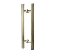 QIYFOZ Manilla de Acero Inoxidable Grueso para Puertas de Cristal, Ideal para el hogar y la Oficina. Manilla de Empujar y Tirar para Puertas correderas y con Marco. Color Bronce