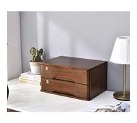 QIYFOZ Organizadores de archivadores de Escritorio - Caja de Almacenamiento de Escritorio con cajones - Archivador Plano de 1, 2, 3 o 4 Niveles con Cerradura, archivador de escr