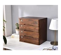 QIYFOZ Organizadores de archivadores de Escritorio - Caja de Almacenamiento de Escritorio con cajones - Archivador Plano de 1, 2, 3 o 4 Niveles con Cerradura, archivador de escr