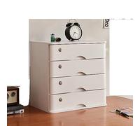 QIYFOZ Organizadores de Escritorio - Caja de Madera con cajones con Cerradura, Organizador de Archivos A4/Recibos para útiles Escolares y de Oficina, archivador Plano de 2 Capas
