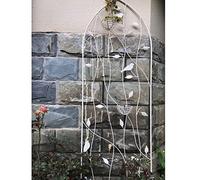 QIYFOZ Paneles de Enrejado de jardín Vintage de 101 x 35 cm, 120 x 39 cm y 150 x 45 cm, Cerca de Alambre de Hierro para Flores, para Rosas, Verduras, Pepino, Verde y Blanco.