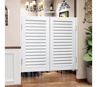 QIYFOZ Puertas batientes para cafetería, Puerta de salón de Madera Maciza, Puerta divisoria Reforzada y Duradera para balcón, Cocina, Barra, Personalizable (130 cm de Ancho x 90 cm de Alto)