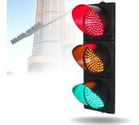 QIYFOZ Semáforo Exterior Ajustable: Control de Parada y Avance con LED Rojo, Amarillo y Verde, con Temporizador programable. Indicador Luminoso Industrial para Seguridad y gesti