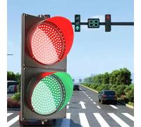 QIYFOZ Semáforo LED Industrial con Control Remoto: indicador de Parada y Avance Rojo/Verde, Carcasa de policarbonato Resistente, señal de Advertencia para Muelle de Carga Tipo 3