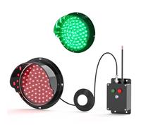 QIYFOZ Semáforo, luz de Parada roja/Verde 2 en 1, semáforos con Control por botón, Carcasa de PC Resistente al Agua, Amplio Voltaje A85-260, luz de Advertencia indicadora de Bah