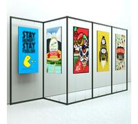 QIYFOZ Soporte para Cuadros Negro, Expositor publicitario Grande, Caballete de exhibición de Colecciones variadas para Art Deco, Pinturas, Cuadros, Platos Decorativos, letreros