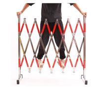 QIYFOZ Valla de tráfico retráctil, Barricada metálica Extensible, Puerta de Seguridad Tipo acordeón de Acero Inoxidable, Barrera Flexible para Control de multitudes, Valla de se