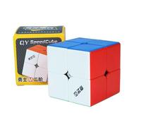 QiYi Warrior M Cubo magnético de velocidad de 2 x 2 - Rompecabezas suave sin adhesivo con diseño antipop, corte de ángulo mejorado e imanes moderados, cubo compacto ligero de 50 mm, 2 x 2 para