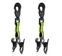 Qiyiche 2 Piezas Guantes de Trabajo Clip, Doble Colgar Guantes Clip, Sujetador de Pinza de Seguridad, para Trabajos En El Sitio, MáScaras, Toallas (verde fluorescente)