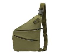 QIYUANT Bolsa Bandolera Militar Táctica Bolsa de Pecho Antirrobo Pequeña Hombre Mujer Bolso Cruzados Impermeable Oxford 800D para Correr Camping Senderismo Ciclismo Deportiva Pesca - Verde Militar