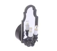 QIYUDUOLA - Aplique de pared LED para casas de muñecas con lámpara de dos cabezales, escala 1/12, lámpara de pared en miniatura para escena de jardín que muestra decoraciones