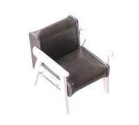 QIYUDUOLA - Sofá de piel pequeño realista para decoración de casas de muñecas, 1 a 12 escalas, accesorio para muebles de sala de estar