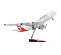 QIYUMOKE 1/160 Boeing 747 Australia Airways - Maqueta de avión de fundición de 17 pulgadas con pantalla de aeronaves de pie, coleccionable para entusiastas de la aviación, regalo